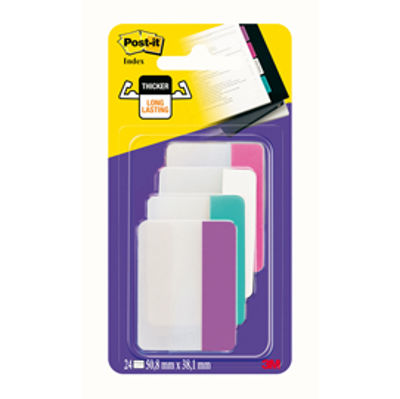 Immagine di Segnapagina Post it  Index Strong - 686-PWAV - per archivio - 50,8 x 38,1 mm - rosa/bianco/turchese/viola - Post it  - conf. 24 pz [23776]