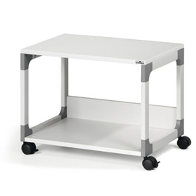 Immagine di Mobile/carrello Multifunzione System 48 - 60 x 43,2 x 47,7 cm - 2 ripiani - con ruote - grigio - Durable [3710-10]