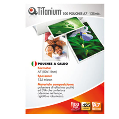 Immagine di Pouches - A7 - 80x111 mm - 2x125 micron - Titanium - conf. 100 pezzi [PP525-05T]