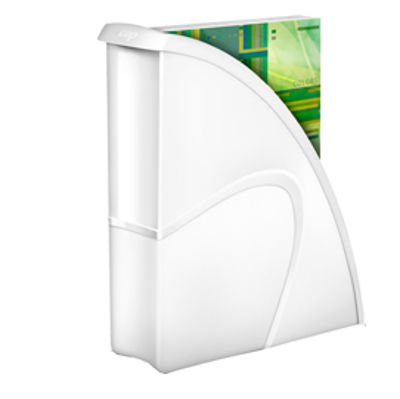 Immagine di Portariviste CepPro Gloss - 26,5x31 cm - dorso 8 cm - bianco artico - Cep [1006740021]