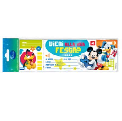 Immagine di Blocchetto invito alla festa Mickey Disney - Rex Sadoch - conf. 10 inviti [WYASSDIS]