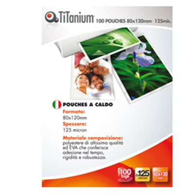 Immagine di Pouches - swiss card - 80x120 mm - 2x125 micron - Titanium - conf. 100 pezzi [S-PP525-06T]