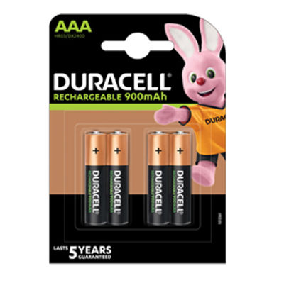 Immagine di Blister 4 pile ricaricabili Mini Stilo AAA - Precharged - 800mah - Duracell [94803817]