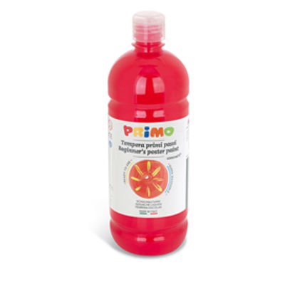 Immagine di Tempera pronta - 1 litro - rosso vermiglio - Primo [GRO71074]