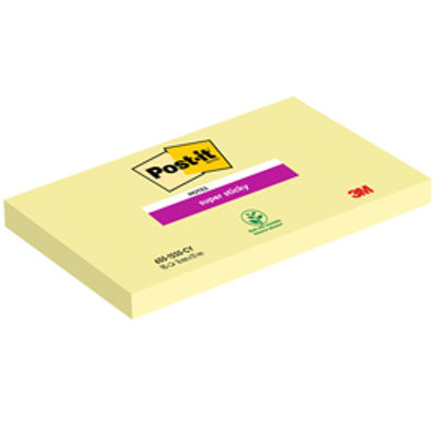 Immagine di BLOCCO 90foglietti Post-it®Super Sticky Giallo Canary™ 76x127mm 655-12SS-CY [81370]