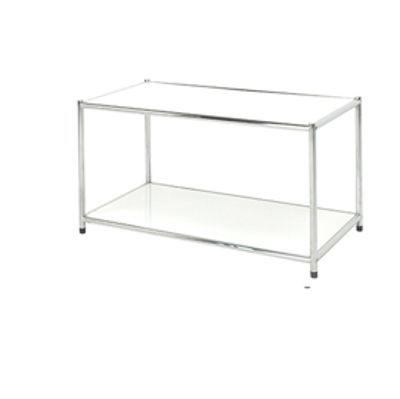 Immagine di Libreria Easy System - 2 ripiani - acciaio cromato - 80x40x40,5 cm - bianco - Serena Group [E-408040W]