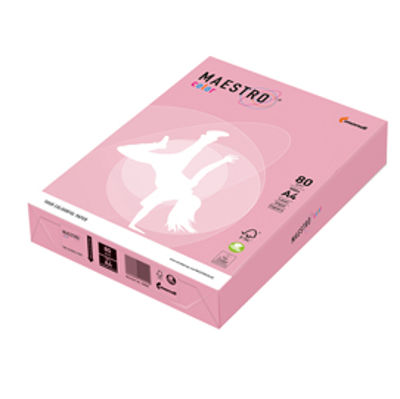 Immagine di Carta Maestro Color - A4 - 80 gr - rosa tenue OPI74 - Mondi - conf. 500 fogli [MON-7005]