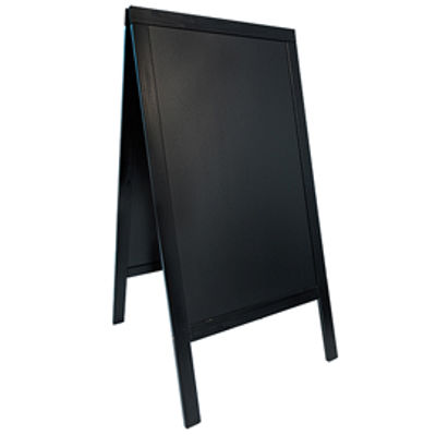 Immagine di Lavagna Sandwich - cavalletto nero - 69x125 cm - Securit [SBS-BL-120]