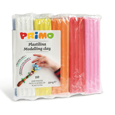 Immagine di Panetto plastilina - 10 colori - 55gr - Primo [269PP10]