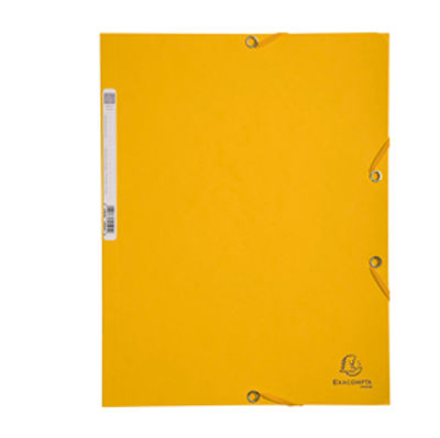 Immagine di CARTELLA CON ELASTICO 24x32CM GIALLO CARTONCINO LUSTRE' 425gr [55509E]