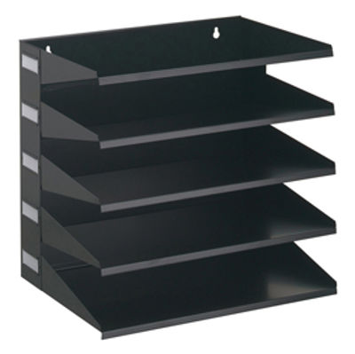 Immagine di Portadocumenti Sorter Rack - 33x36x25 cm - 5 scomparti - nero - Durable [3360-01]