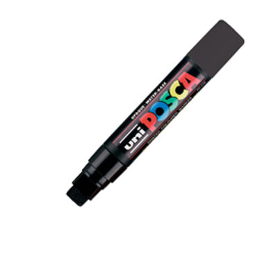 Immagine di MARCATORE UNI POSCA PC17K PUNTA SCALPELLO 15mm NERO [M PC17K N]