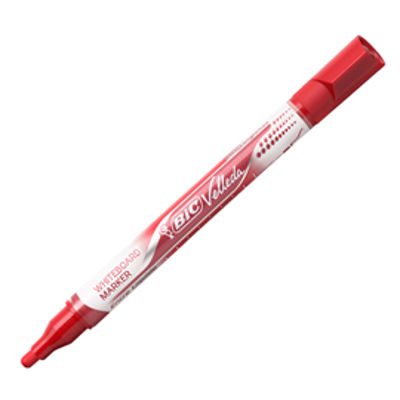 Immagine di Marcatori Whiteboard Marker Velleda liquid Ink - rosso - punta tonda 2,2mm - Bic [902089]