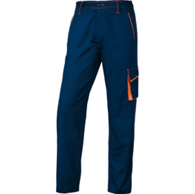 Immagine di Pantalone da lavoro Panostyle  M6PAN - sargia/poliestere/cotone - taglia L - blu/arancio - Deltaplus [M6PANBMGT]