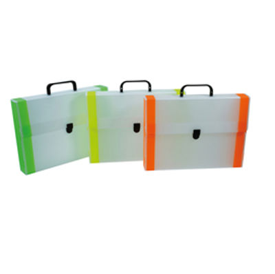 Immagine di VALIGETTA POLIONDA dorso FLUO 28x38cm dorso 5cm RI.PLAST [6328385190]