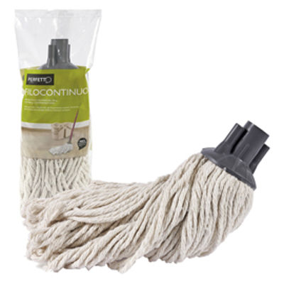 Immagine di Mop Filocontinuo - cotone - 200 gr - bianco - Perfetto [0025i]