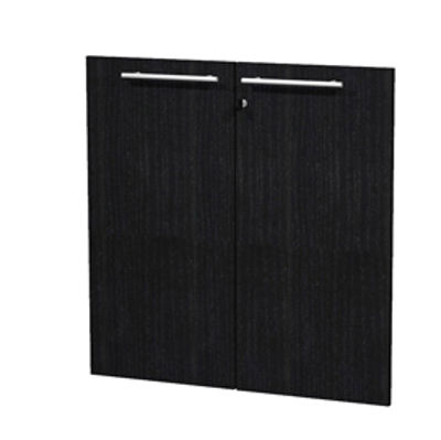 Immagine di Coppia ante Prestige - melaminico - per mobile basso - 80x77cm - spessore 18 mm - nero venato - Artexport [91067M-8]