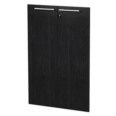 Immagine di Coppia ante Prestige - melaminico - per mobile medio - 80x115,4 cm - spessore 18 mm - nero venato - Artexport [91069M-8]