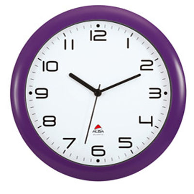 Immagine di Orologio da parete Hornew - diametro 30 cm - viola - Alba [HORNEW-P]