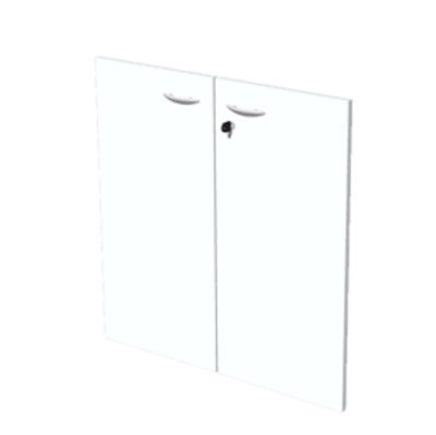 Immagine di Coppia ante Easy - in melaminico - per mobile basso - 80x67 cm - spessore 18 mm - bianco - Artexport [60067M_3]