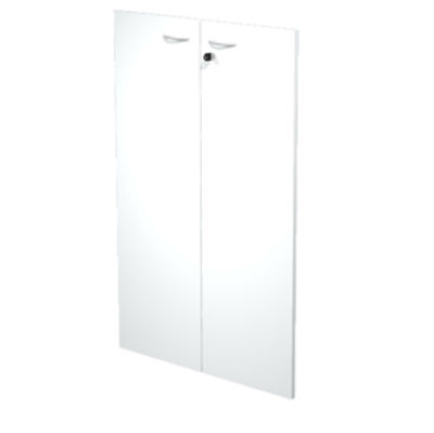 Immagine di Coppia ante Easy - melaminico - per mobile medio - 80x115 cm - spessore 18 mm - bianco - Artexport [60069M_3]