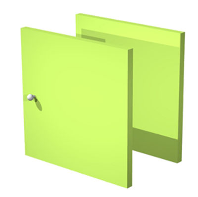 Immagine di Coppia ante Rainbow - 32,2x32,1 cm - per libreria - verde neon - Artexport [2A MaxC/V]