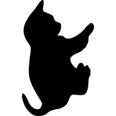 Immagine di LAVAGNA DA PARETE 'GATTO' SILHOUETTE Securit [FB-CAT]