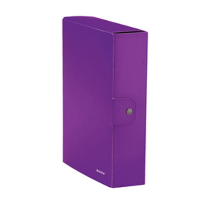 Immagine di Scatola progetto WOW - dorso 8 cm - viola metallizzato - Leitz [39670062]