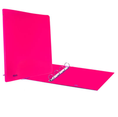 Immagine di Raccoglitore Europa Neon - 4 anelli tondi 30 mm - dorso 4 cm - 22x30 cm - rosa neon - Favorit [400052714]