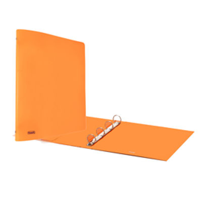 Immagine di Raccoglitore Europa Neon - 4 anelli tondi 30 mm - dorso 4 cm - 22x30 cm - arancio neon - Favorit [400052715]