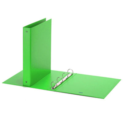 Immagine di Raccoglitore Europa Neon - 4 anelli tondi 30 mm - dorso 4 cm - 22x30 cm - verde neon - Favorit [400052716]