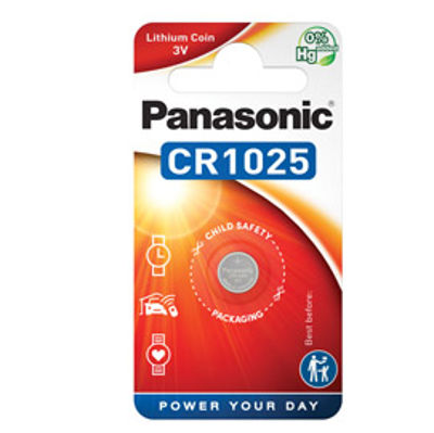 Immagine di Micropila CR1025 - litio - Panasonic - blister 1 pezzo [C301025]