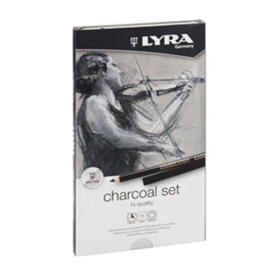 Immagine di Carboncini in matita e stick di qualitA' Rembrandt Charcoal Set - Lyra - astuccio metallo [L2051112]