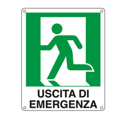 Immagine di pz.1 Cartello uscita di emergenza (a sin [E20105X]