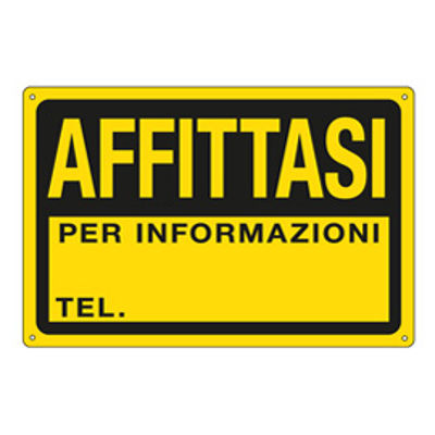 Immagine di CARTELLO IN PPL 30x20cm "AFFITTASI" [3345P]