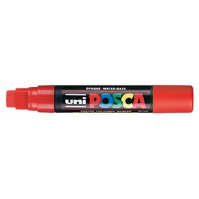 Immagine di MARCATORE UNI POSCA PC17K PUNTA SCALPELLO 15mm ROSSO [M PC17K R]