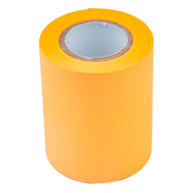 Immagine di Rotolo ricarica carta autoadesiva - arancio neon - 59mm x 10mt - per Memoidea Tape Dispenser - Iternet [3205A]