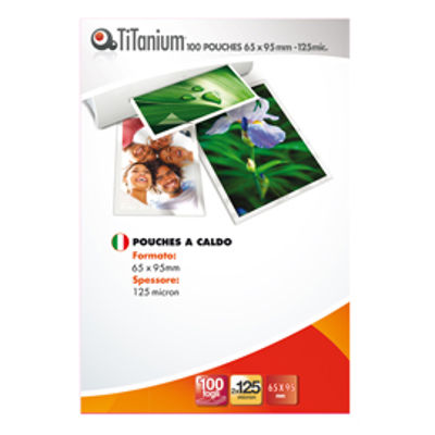 Immagine di Pouches - government card - 65x95 mm - 2x125 micron - Titanium - scatola 100 pezzi [PP525-12T]