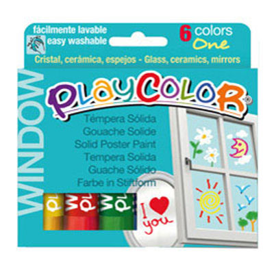 Immagine di Window colors - 10gr - colori per vetro - Instant - astuccio 6 colori brillanti [Ist-02001]