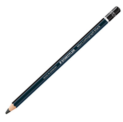 Immagine di Matita di grafite tipo carboncino Mars Lumograph Black - gradazione 2B - Staedtler [100B-2B]