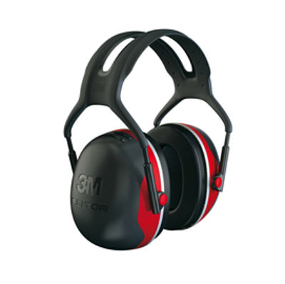 Immagine di Cuffia protettiva Peltor X3A - SNR 33 dB - nero/rosso - 3M [26460]