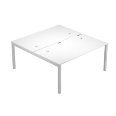 Immagine di Scrivania AgorA' a 2 postazioni contrapposte - 120x168x72,5 cm - bianco - Artexport [BENCH120X2_3]