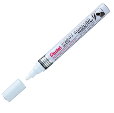 Immagine di MARCATORE PAINT MMP10 BIANCO PENTEL PUNTA CONICA MEDIA [MMP10-W]