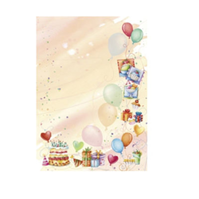 Immagine di Carta con stampa ''party'' - A4 - 90 gr - Decadry - conf. 20 fogli [T036770]