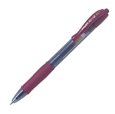 Immagine di Roller gel a scatto G-2 - punta 0,7mm - bordeaux - Pilot [001485]