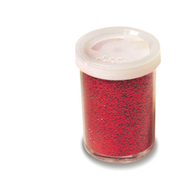 Immagine di Glitter flacone grana fine 25ml rosso Cwr [06657/1]