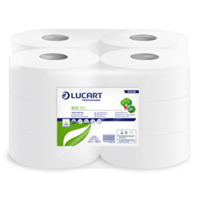 Immagine di RT. CARTA IGIENICA ECOLUCART MINI JUMBO 150MT D.19,5CM (min.12pz.) [ASP812126]