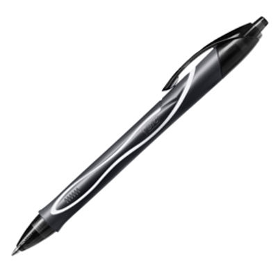 Immagine di Penna a sfera a scatto Gelocity Quick Dry -  punta 0,7mm - nero - Bic - conf. 12 pezzi [949873]