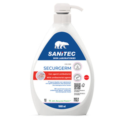 Immagine di Sapone liquido Securgerm - antibatterico - Sanitec - dispenser da 1 L [1030]