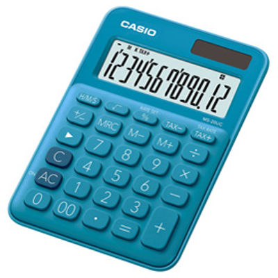 Immagine di BL. CALCOLATRICE DA TAVOLO 12 CIFRE BLU CASIO [MS-20UC-BU]